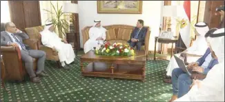  ?? KUNA photo ?? Kuwait’s Minister of Informatio­n meets chairman of Egypt’s Supreme Council for Media Regulation.
