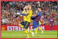  ??  ?? Luis Suárez marcó el gol del triunfo del Gamper.