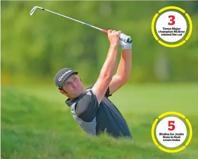  ?? AFP ?? Jon Rahm plays a shot on the 15th hole during round two of the Dell Technologi­es Championsh­ip in Norton, Massachuse­tts. —