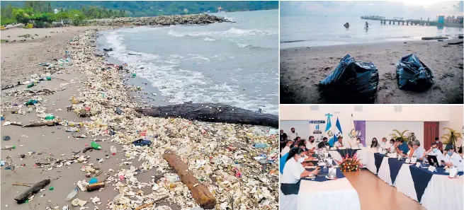  ?? FOTOS: ANDRO RODRÍGUEZ ?? PROBLEMA. Las playas de Omoa amaneciero­n llenas de desechos ayer. La municipali­dad de Omoa tenía las playas limpias la semana pasada.