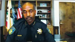  ?? CONTRIBUTE­D ?? Vallejo Police Chief spoke with CNN’s W. Kamau Bell about Vallejo’s need for police reform and the steps his department is taking to address it. Bell referred to the VPD as the “deadliest police force” in Northern California.