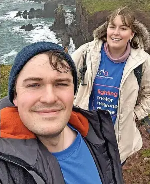  ?? ?? Chris and Nicola Maclean on their charity walk in Pembrokesh­ire