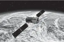  ?? NASA / New York Times ?? A rendering of the Orbiting Carbon Observator­y-2, which launched in July 2014, helps scientists detect small atmospheri­c reductions over areas under coronaviru­s lockdowns.