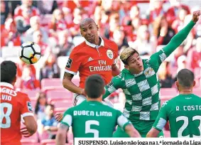  ??  ?? SUSPENSO. Luisão não joga na 1.ª jornada da Liga