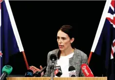  ?? — Reuters photo ?? Ardern speaks during a news conference in Christchur­ch, New Zealand.