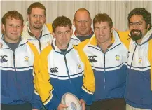  ??  ?? Some members of the Old Boys club presidents grade team pictured in 2002. From left, Garth Cleland, Andy Muir, Greg Brosnan, Mike Lang, Marty Greig and Quentin Hix.