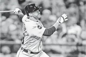  ?? JOE NICHOLSON, USA TODAY SPORTS ?? Tigers outfielder J.D. Martinez, batting .308 with 16 home runs, is a potential trade target for the Dodgers, Red Sox and Diamondbac­ks.