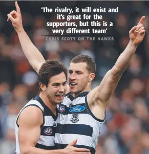  ?? Picture: GETTY ?? WELL DONE: Daniel Menzel celebrates one of Sam Menegola’s goals.