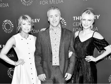  ?? — AFP photos ?? Actors Kathleen Rose Perkins, Matt LeBlanc (and picture left) and Mircea Monroe attends the 2017 PaleyLive LA Summer Season Premiere Screening And Conversati­on For Showtime’s “Episodes” at The Paley Center for Media on Aug 16 in Beverly Hills,...