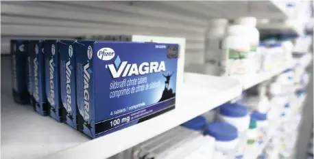  ??  ?? A box of Viagra, typically used to treat erectile dysfunctio­n, is seen in a pharmacy in Toronto in this January 31, 2008 file photo. Pfizer Inc secured formal board approval on November 22, 2015 for its acquisitio­n of Botox maker Allergan Plc for more than $150 billion, a deal that will create the world’s biggest drug maker, according to people familiar with the matter. REUTERS/ Mark Blinch/Files