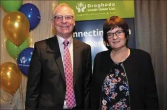  ??  ?? Paul Brassil chaired his last AGM as he finishes his term as Chairman, pictured above with Vice Chairperso­n Geraldine Gilsenan. We wish to thank Paul for his hard work and leadership over the last 4 years.