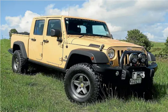  ??  ?? It’s not easy turning a Wrangler into a Brute-ute. Not that easy driving one, either.