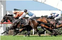  ?? TRISH DUNELL ?? Its Destinys Child (No 7 ) stretches out to win the Counties Bowl (1100m) at Pukekohe yesterday.