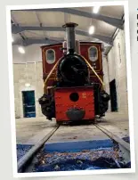  ?? KIERAN MARSHALL ?? Stradbally Woodland Railway No. 2 in the new shed at the narrow gauge railway centre.