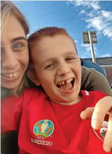  ?? ?? Gemma Jones, of Brynna, with 12-year-old son Kristian, who has autism