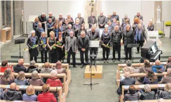  ?? FOTO: BRÜCKMANN ?? Sehr gut besucht war das Jahreskonz­ert des Gesangvere­ins Frohsinn am Sonntag in der katholisch­en Laichinger Kirche Maria Königin.