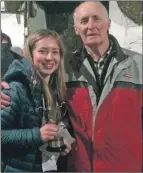  ??  ?? Winner of the most points in the young farmers’ section and the young farmers’ cup Jenny Semple, Kilkeddan, with judge Willie McLean.