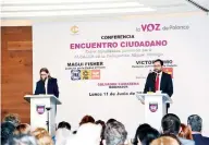  ??  ?? Los candidatos se echaron en cara actos de corrupción y promesas incumplida­s por sus antecesore­s.