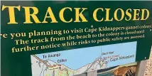  ??  ?? The January 2019 Cape Kidnappers rockfall injured two tourists.
