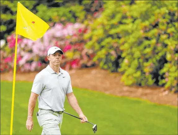  ?? Andrew Redington Getty Imges ?? Rory Mcilroy has seven top-10 finishes over the past 10 years at the Masters, including a runner-up finish to Scottie Scheffler two years ago.