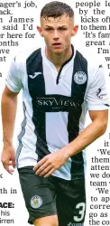  ??  ?? IN THE RIGHT PLACE: Waters is savouring his loan spell with St Mirren