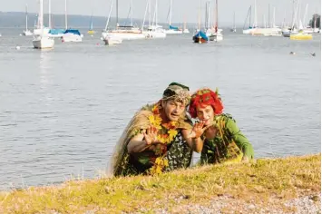  ?? Foto: Anja Bach ?? Die Seebühne wird 20, dazu wird „Der Sommernach­tstraum“von Shakespear­e in den Uttinger Seeanlagen gezeigt.