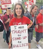  ?? LINDSAY SCHNELL/USA TODAY ?? A poll found support, by close to 3-1, for public school teachers having the right to strike.