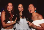  ??  ?? Solenn Huessaff, Kylie Versoza, and Alice Dixon