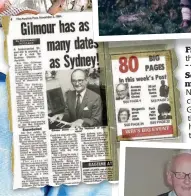  ??  ?? First love Gilmour and Hazel met at their beloved hill- walking club Scrapbook memory Newspaper clippings showing Gilmour featured in the Post in 1984 – he even made it to the front page