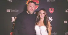  ??  ?? Calgary Flames’ Brian Mcgrattan and his wife Michelle.