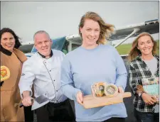  ??  ?? Pictured at the launch of the Strandhill Food Festival are Karen McGarty, Aurivo, Lee Mastin, Chef at The Drafthouse, Carolanne Rushe, founder of Sweet Beat Cafe, and cookbook author Finn Ni