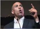  ?? ASSOCIATED PRESS ?? Democratic presidenti­al candidate New Jersey Sen. Cory Booker addresses the South Carolina Democratic Convention­o n June 2 in Columbia, S.C.