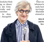  ?? FOTO: ANNE ORTHEN ?? Wim Wenders bei der Auszeichnu­ng zum Düsseldorf­er des Jahres“im März.