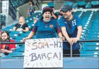  ?? FOTO: FCB ?? Pasión ‘yankee’ por el Barça Hubo apoyo en Estados Unidosl