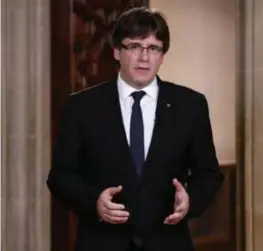  ?? © rtr ?? 24 uur later beet Catalaans ministerpr­esident Puigdemont terug.