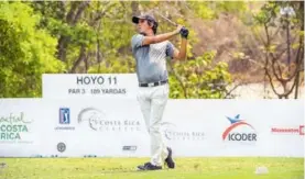  ?? RPMTV ?? Maximilian­o Godoy lidera el Costa Rica Classic tras su primera fecha. El argentino consiguió un nueve bajo par (-9).