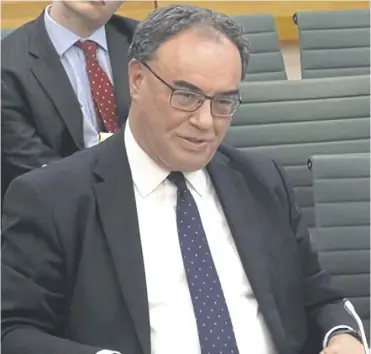  ?? ?? ↑ Andrew Bailey says a lot of the mini-budget came as a surprise