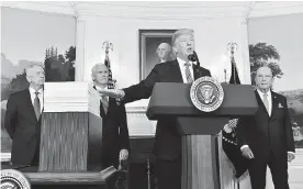  ?? AFP ?? El presidente Trump habla durante una rueda de prensa en la Casa Blanca.