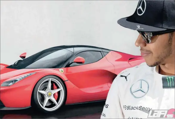  ??  ?? It may be a Mercedes that brought him two F1 world titles, but Hamilton’s enjoying driving his 588kW LaFerrari during the off-season.