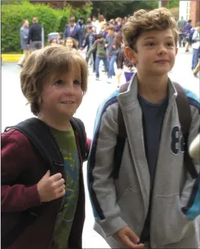  ??  ?? Jacob Tremblay as Auggie Pullman and Nosh Jupe as Jack Will in
Wonder.