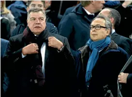  ?? REUTERS ?? Sam Allardyce was the guest of Everton owner Farhad Moshiri at Goodison Park during the club’s 4-0 drubbing of West Ham.