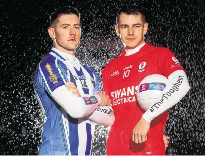  ?? RAMSEY CARDY/SPORTSFILE ?? Ballyboden St Enda’s Ryan Basquel and Éire Óg’s Seán Gannon whose teams will collide in this Sunday’s AIB Leinster club SFC final in O’Moore Park, Portlaoise