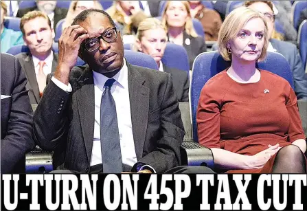  ?? (Daily Mail) ?? The plans to reduce the amount people earning £150,000-a-year pay to HMRC has been branded a ‘massive distractio­n’ and has seen the Tories fall further behind Labour in the polls.