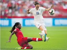 ?? DARRYL DYCK/CP/FILES ?? Kadeisha Buchanan, left, is thriving on the world soccer stage, both in Europe and with the national program.