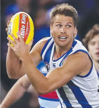  ?? Picture: MICHAEL KLEIN ?? Andrew Swallow in his playing days for North Melbourne.