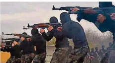  ?? FOTO: ACTION PRESS ?? Die syrische Rebellengr­uppe Ahrar Al-Sham gilt in Deutschlan­d als Terrororga­nisation. Einer der in Saarlouis Verhaftete­n war für die Miliz tätig.