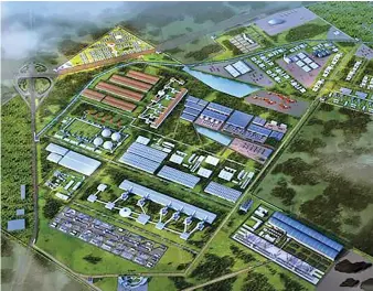  ?? / Emsez Website ?? An artist’s impression of the proposed Musinamakh­ado Special Economic Zone .