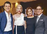  ??  ?? (From left) Jericho Rosales and Kim Jones with Judy Ann Santos and Ryan Agoncillo.