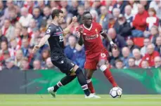  ?? — Reuters ?? Liverpool’s Sadio Mane in action with Crystal Palace’s Luka Milivojevi­c.