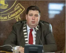  ?? Domnick Walsh. Photo by ?? Outgoing Cathaoirle­ach Cllr Niall Kelleher (Fianna Fáil).